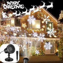 Christmas Snowflake Projector Light Led Laser Outdoor Lamp Xmas Gift Party Decor - £32.92 GBP