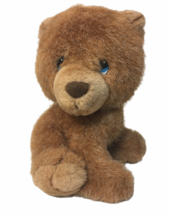 Vintage Russ Sandy Bear Cub Caress Soft &#39;n Suede Pet Plush Stuffed Animal 7&quot; - £14.38 GBP