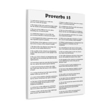  Proverbs Chapter 15 White Bible Canvas Christian Wall Art Ready - £60.74 GBP+