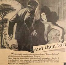 Johnny Belinda Movie Film 1948 Advertisement Jane Wyman Lew Ayres Cinema... - $29.99