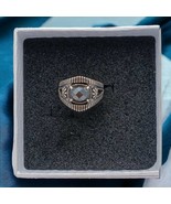 Vintage Carolyn Pollack Sterling Silver Hematite Flower Ring Size 9 - $136.77 CAD