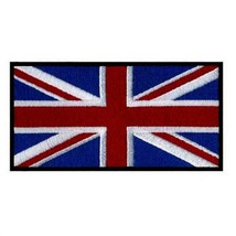 UK FLAG IRON ON PATCH 3&quot; Embroidered Applique United Kingdon England Eng... - $92.47 MXN