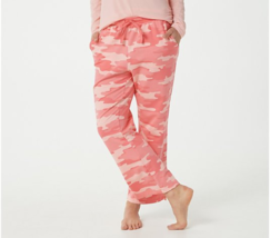 AnyBody French Terry Camo Cropped Flare Pant (Coral Camo, XX-Small) A392545 - £15.51 GBP