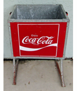 Vintage Coca-Cola General Store Ice Cooler Chest Stand - $6,585.68 MXN
