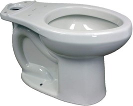 Right-Height Elongated Toilet Bowl, 16.00 X 17.00 X 28.00 Inches, White, - £160.67 GBP