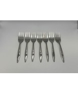 Set of 7 Deluxe Oneida Stainless Steel LASTING ROSE Salad / Dessert Forks - €60,07 EUR