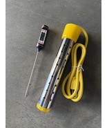 Immersion Water Heater 1500W Bucket Boiler Stainless Steel With LCD Ther... - $491.11 MXN