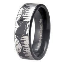 Giant Wolf Forest Mountain Men Ring Defense Totem Wolf Fashion Hip Hop Rock Unis - £28.88 GBP
