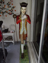 Life size RARE vintage hand carved wood  Colonial soldier - £712.22 GBP