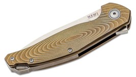 MKM Jens Anso Goccia Flipper Knife 3.35&quot; Bohler M390 Satin Drop Point Blade - £195.70 GBP