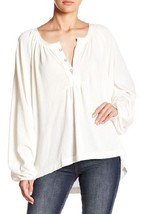 Free People Womens Top Acadia Wide Long Sleeve Ivory Size Xs OB614756 - £38.98 GBP