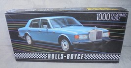 Fx Schmid Rolls Royce 1000 Piece Puzzle Blue Car 38.5 x 13 3/4 in Vtg CO... - $34.60