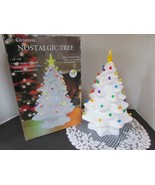 Mr. Christmas Nostalgic Tree Lights Up 14&quot; Tall Porcelain Holiday Decor ... - €38,23 EUR