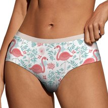 Leaf Flamingo Floral Panties for Women Lace Briefs Soft Ladies Hipster U... - $13.99