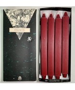 4 ROOT Candles Collenette 12” Tapers Cranberry Red Maroon Christmas Unsc... - £50.89 GBP