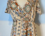 Shein Faux Wrap Maxi Dress Women&#39;s Large Multi-Colored NEW - $13.29