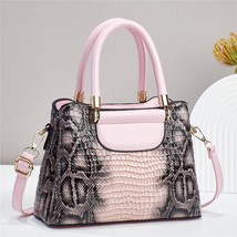   Snake Pattern Textured Handbag Shoulder Bag - £37.80 GBP