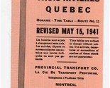 1941 Montreal Berthier Trois Rivieres Quebec Provincial Transport Bus Sc... - $15.84