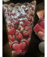 100 Flower Paper Sleeves Heart  Designs Hot Pink &amp;clear - $26.00