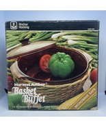 1.5 Qt. Anchor Hocking Harvest Amber Basket Buffet Covered Casserole New - $34.65 CAD