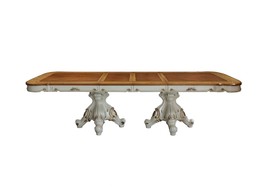 49" Brown And White Solid Wood Double Pedestal Base Dining Table - $3,628.51
