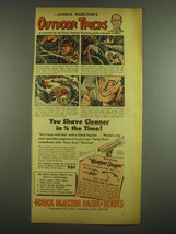 1952 Schick Injector Razor &amp; Blades Ad - Outdoor Tricks by Tex Purvis - £14.45 GBP