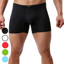 Men&#39;s Mid-Waist Boxer Briefs with Laser-Cut Leg Openings and Full Coverage Back  - £5.51 GBP