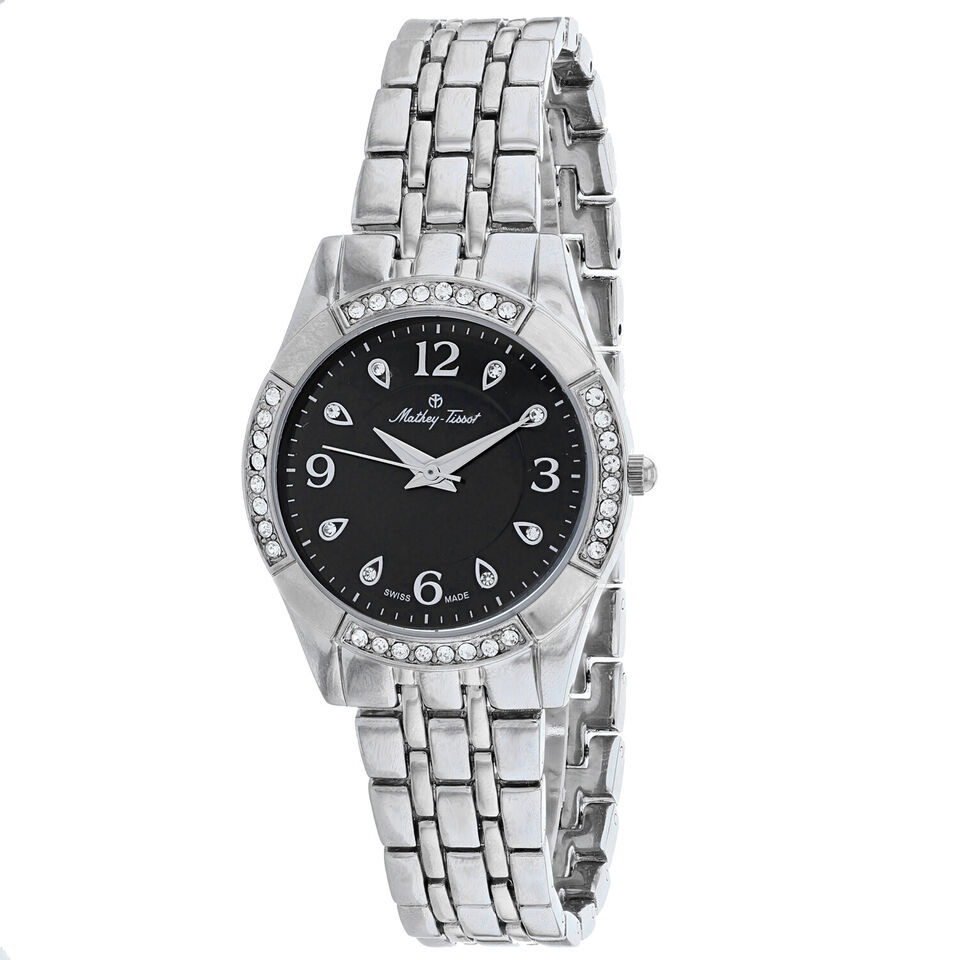 Mathey Tissot Women's FLEURY 2568 Black Dial Watch - D2568AN - £111.22 GBP