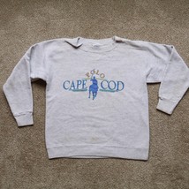 Cape Cod Polo Classic Match Crewneck Sweatshirt Grey Distressed Size Small - £10.70 GBP