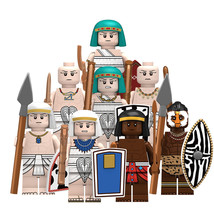 8pcs Ancient Egypt Warriors Egyptian Palace Guard The Nubian Tribe Minifigures - £15.97 GBP