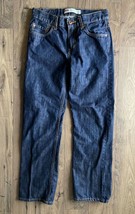 Levi&#39;s 514 Straight 5 Pocket Dark Wash Blue Jeans Boys Size 14 Men&#39;s Siz... - $146.71 MXN