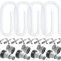 4 Pack Pool Filter Hose Replacement Kit 1.5 Inches Pool Hose for Above G... - $113.99