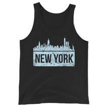 Vintage New York Skyline City View Map of NYC Tee Unisex Tank Top - £19.97 GBP