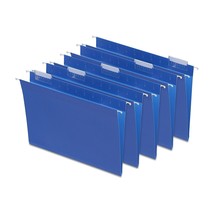 Staples Hanging File Folders 5-Tab Letter Size Blue 25/Box (163501) TR163501 - £18.15 GBP