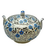 Wedgwood Lidded Sugar Daisy Periwinkle WH2688 Blue White Platinum Bone C... - $89.05