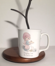 Precious Moments Christmas Mug White Ceramic Vintage 1985 Enesco Japan - $7.96