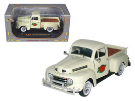 1949 Ford F-1 Delivery Pickup Truck Cream with Tomato Crates 1/32 Diecast Mod... - £28.48 GBP