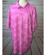 Chubbies Polo Shirt 2XL Mens Short Sleeve top XXL Pink Palm Tree Hawaiia... - $714.62 MXN