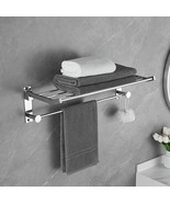 Foldable Towel Rack With Towel Bar In Stainless Steel Polished Chrome - £61.44 GBP