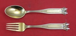 Christmas by A. Michelsen Sterling Silver Fork and Spoon Set 18th anniversary - £166.41 GBP