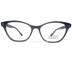 Scott Harris Brille Rahmen SH-670 C3 Klar Grau Blau Cat Eye 51-15-138 - £62.86 GBP