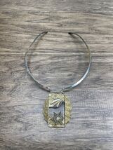 Vintage Gold Tone Choker Necklace Handmade Snowflake Winter Christmas KG JD - $7.92