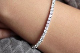 6.50 Carat Diamond Tennis Bracelets 18K White Gold Finish 7&quot; Best Gift For - £190.99 GBP