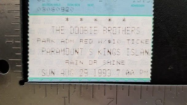 DOOBIE BROTHERS - AUG 29, 1993 PARAMOUNT&#39;S KINGS ISLAND CONCERT TICKET STUB - $12.00