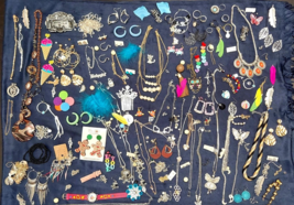BIG 3 LB Costume Jewelry Junk Drawer for crafts &amp; Jewelry Making  #EB04 - £36.19 GBP