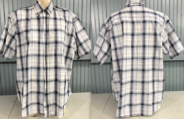 Wrangler Plaid Mens Cool River 100% Cotton Western Button Shirt Size XL - $13.11