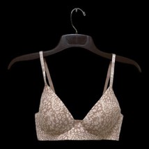 34C Beige Animal Print VINCE CAMUTO LIGHTLY PADDED FULL COVERAGE WIRELES... - $15.47