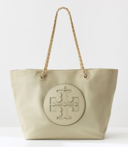 Tory Burch Ella Logo Chain Nylon Tote~NWT~  Olive Spring - £204.58 GBP