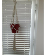 Macrame Plant Hanger, Retro Hanging Plant Holder, Indoor and Outdoor Air... - £12.57 GBP