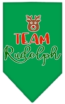 Team Rudolph Screen Print Bandana Emerald Green Size Large - £9.06 GBP